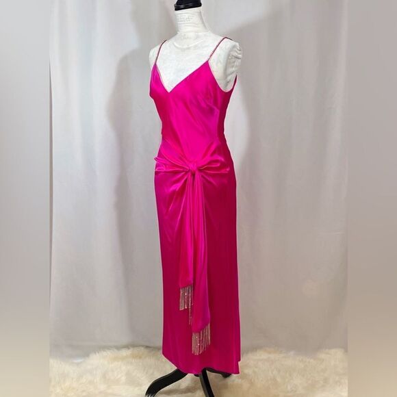 Cinq A Sept Kalena Silk Embellished Midi Dress size 2 - Picture 9 of 15